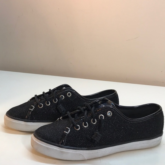 Sperry Top-Sider Black Texture Leather SlipOns - Picture 2 of 8